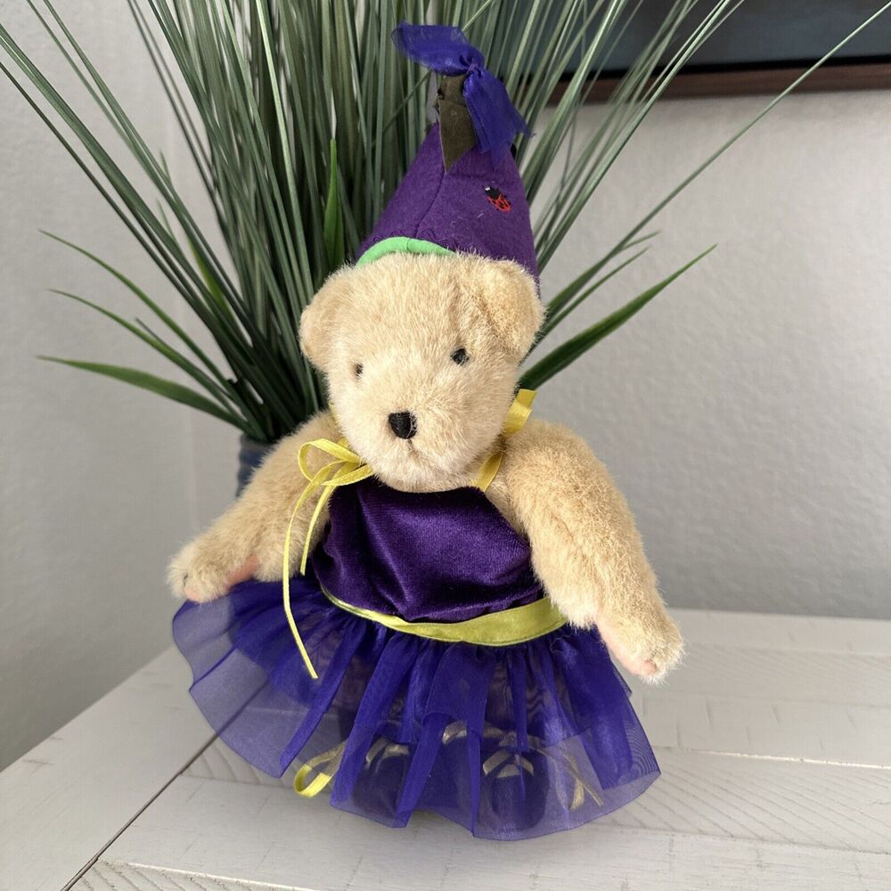 Muffy Vanderbear salad Ballad Tan Bear Plush Purple Tutu Vintage 90s‎ Toy Doll